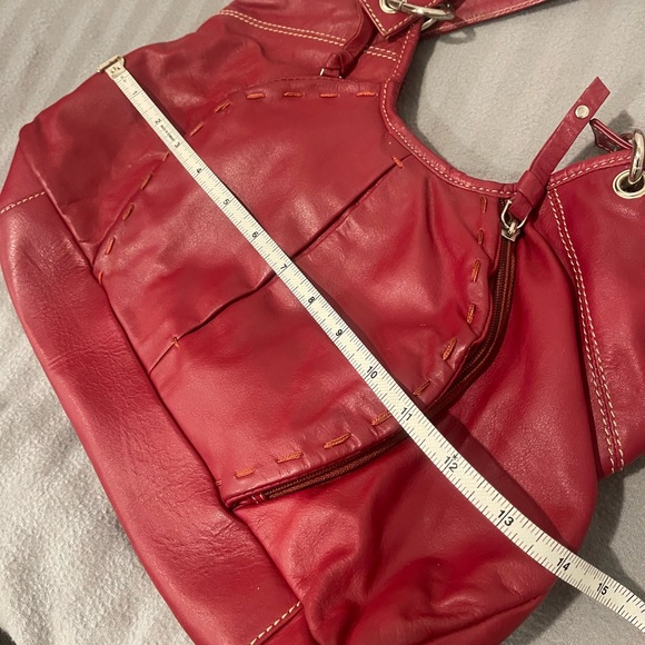 NATURALIZER - Red Leather Shoulder Bag - Picture 5 of 6